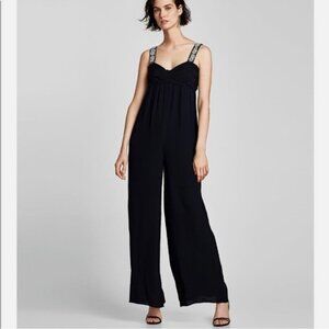 NWOT Zara Embellished Jumpsuit